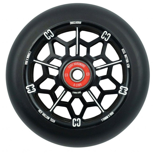 Core-Hex-Hollow-Stunt-Scooter-Wheel-110mm-Black