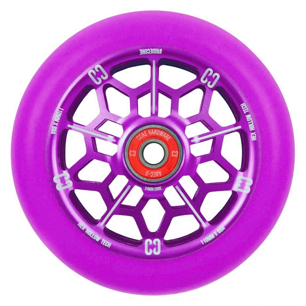 Core-Hex-Hollow-Stunt-Scooter-Wheel-110mm-Purple