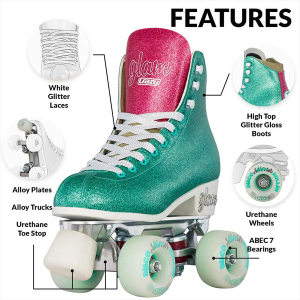 Crazy-Disco-Glam-21-Roller-Skate-Features