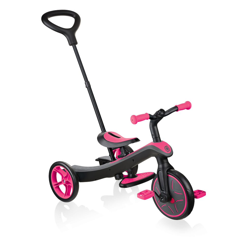 Globber-Explorer-4in1-Pink-with-handle-front