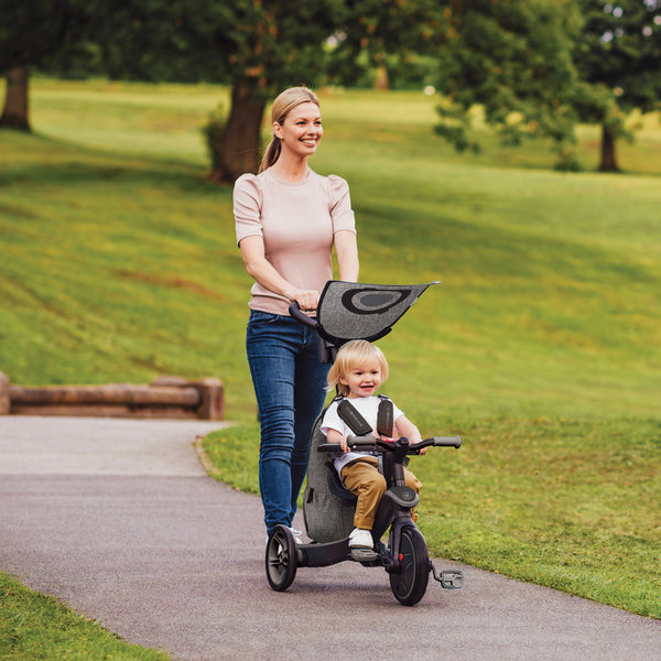 Globber Explorer Deluxe 4 in 1 Tricycle-lifeGlobber-Explorer-Trike-4in1-Deluxe-Play-Black-Grey-Stage-1-In-Action