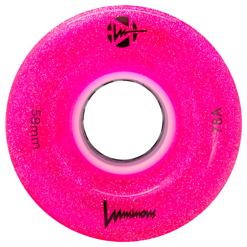 LUMINOUS-LED-Quad-58mm-Wheel-Glitter-Pink-78a