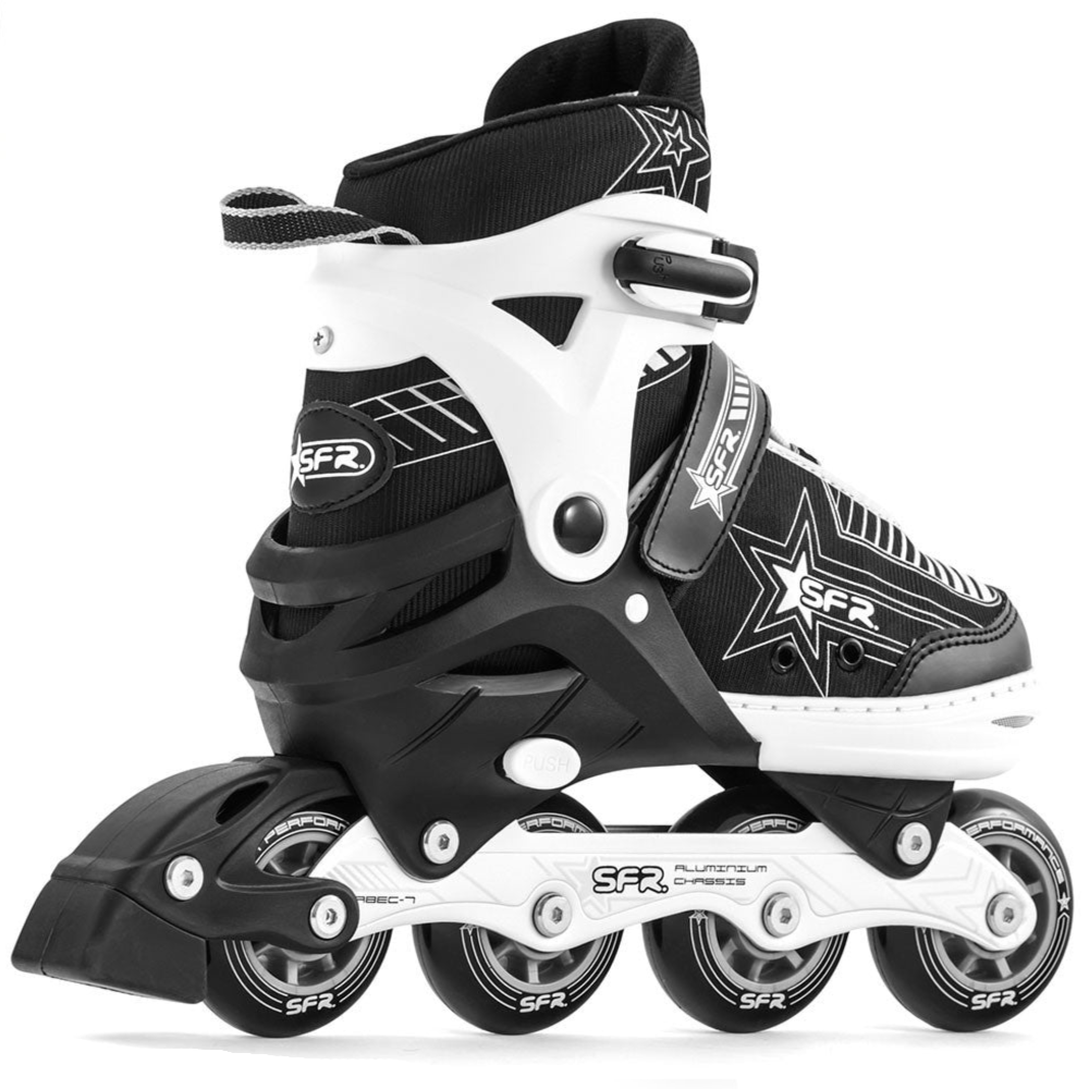 SFR-Pulsar-Adjustable-Inline-Skates-Silver-Side-Back